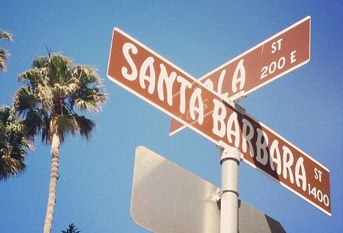 Street sign on Santa Barbara St, representing Santa Barbara weed delivery services.